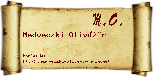 Medveczki Olivér névjegykártya