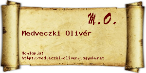 Medveczki Olivér névjegykártya